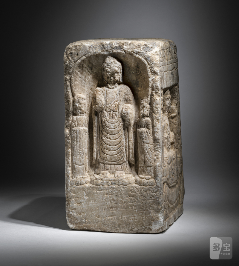 A MARBLE PILLAR DEPICTING VARIOUS BUDDHIST FIGURES - 图2